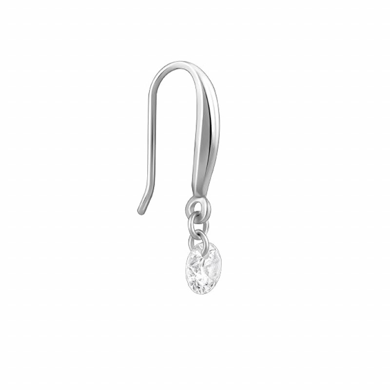 Silver Classic Shiny Drop Earrings