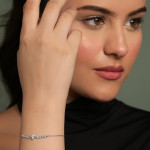 Silver Heart Pendant Earrings Chain Bracelet Ring for Women