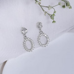 Silver Nikita's Hollow Zircon Drop Studs