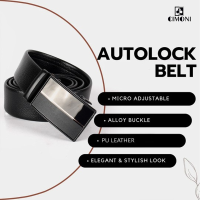 Men Black Autolock Belt