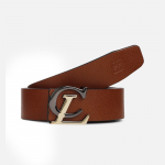 Men Textured Push Pin Leather Belt
