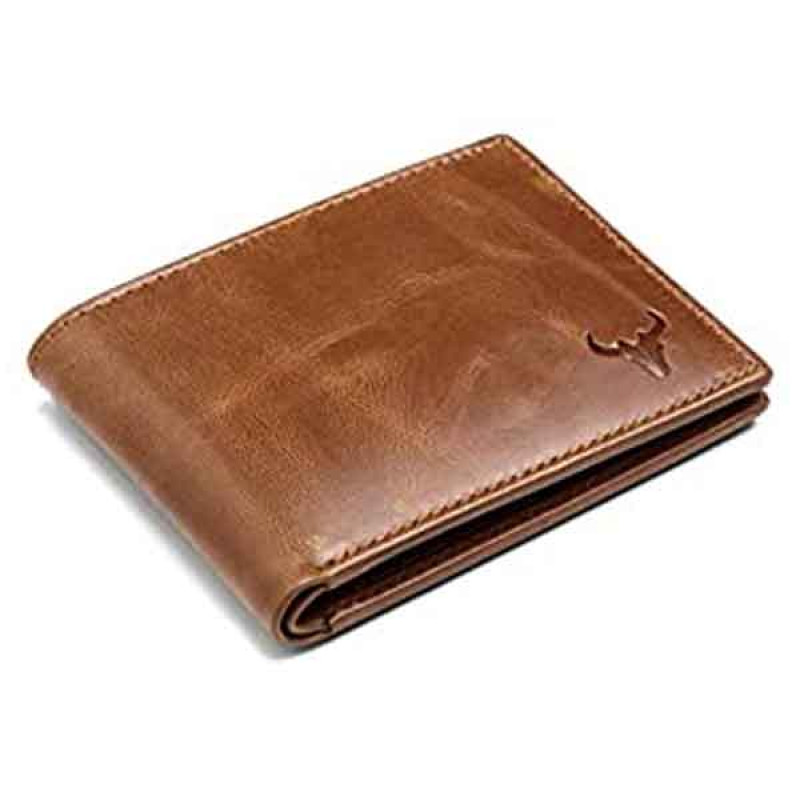 Tan Crunch Leather Wallet for Men